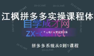 江枫老师·拼多多实操课程-彼飞网创