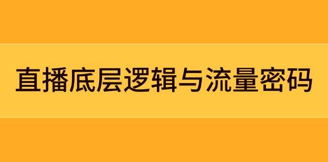 直播底层逻辑与流量密码：定位模型+案例拆解，急速流承接与数据优化全攻略-彼飞网创