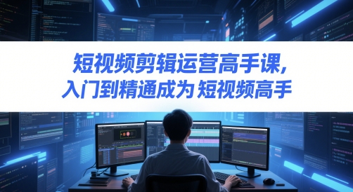 短视频剪辑运营高手课，入门到精通成为短视频高手-彼飞网创