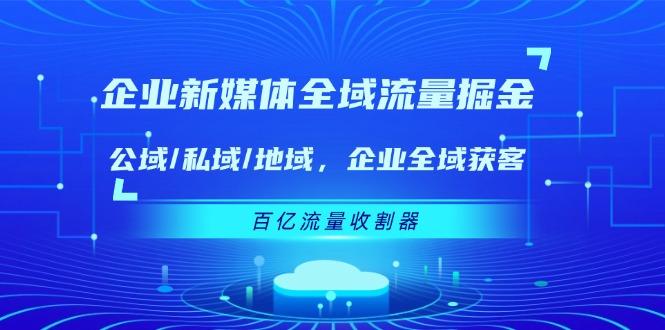 企业 新媒体 全域流量掘金：公域/私域/地域 企业全域获客 百亿流量 收割器-彼飞网创