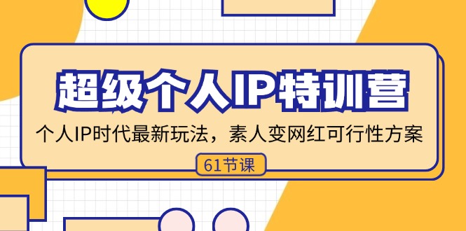 超级个人IP特训营，个人IP时代才最新玩法，素人变网红可行性方案 (61节-彼飞网创