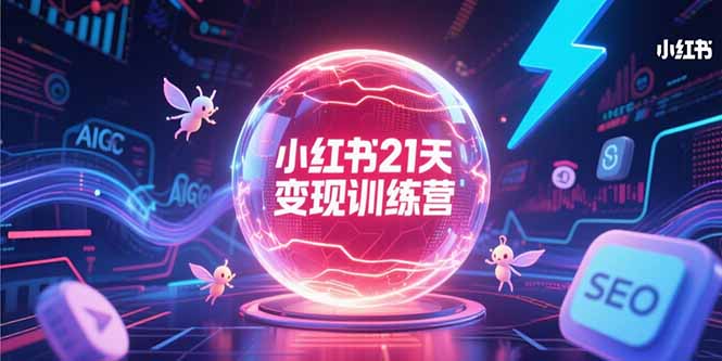 小红书21天变现训练营，AIGC工具高效应用，SEO优化核心技巧-彼飞网创